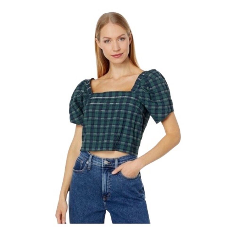 Madewell Top Woman Gemma XL Blue Green NWT